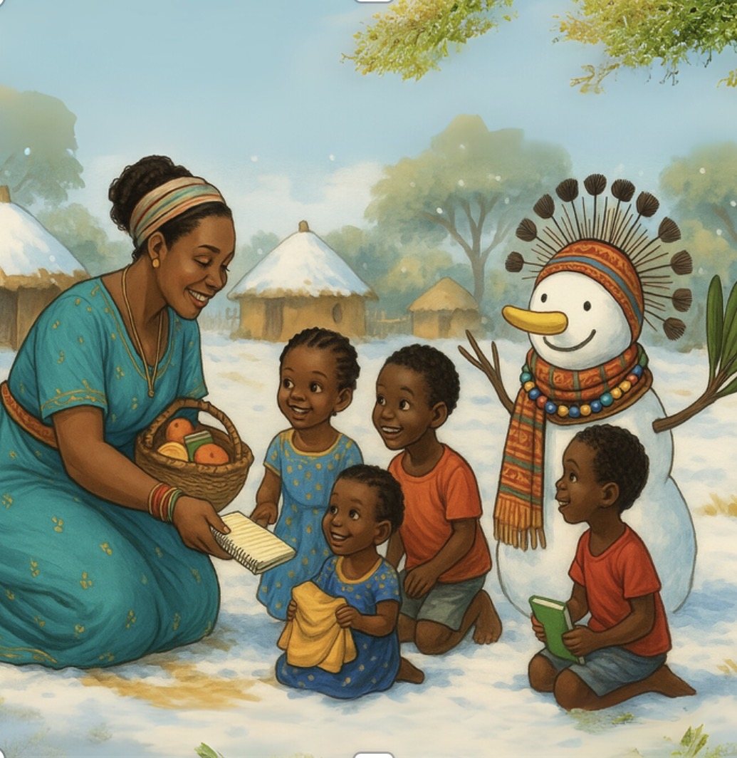 Mundele, il pupazzo di neve africano